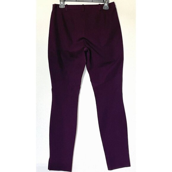 Theory Rayla Deep Plum Purple Stretch Cotton Skinny Ankle Pants Sz 6-Made in USA - Picture 5 of 11